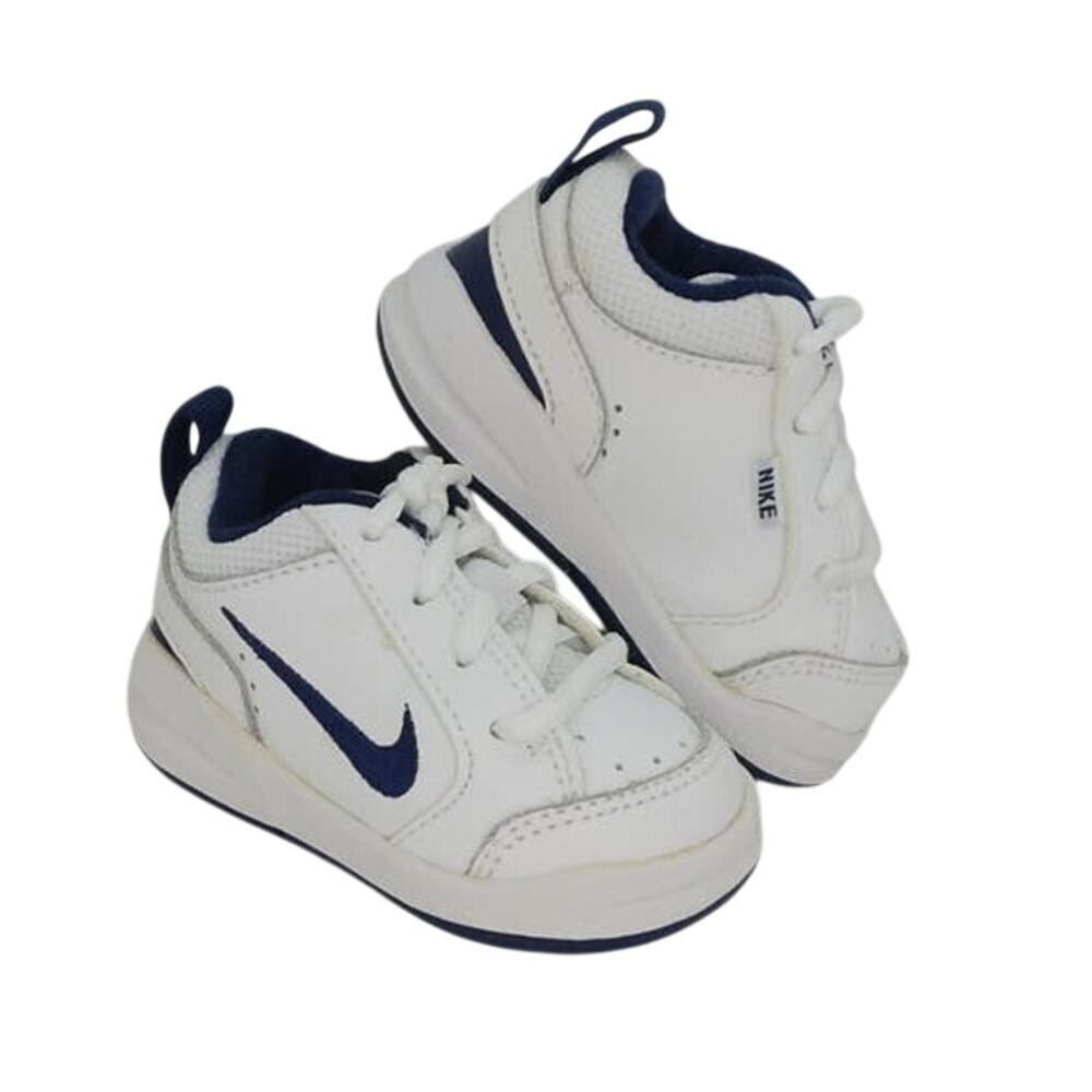 NIKE Little PicoβIII Toddlers White & Blue Sneakers - Size: 2C Wide